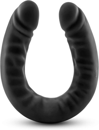 Ruse Silicone Double Headed Dildo-Black 18 Inch - The Dildo Hub