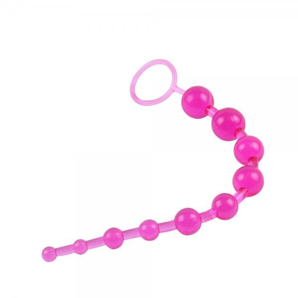 Sassy 10 Anal Beads - Pink - The Dildo Hub