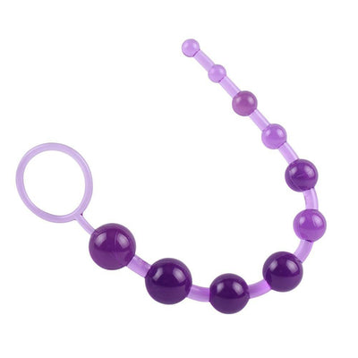 Sassy 10 Anal Beads - Purple - The Dildo Hub