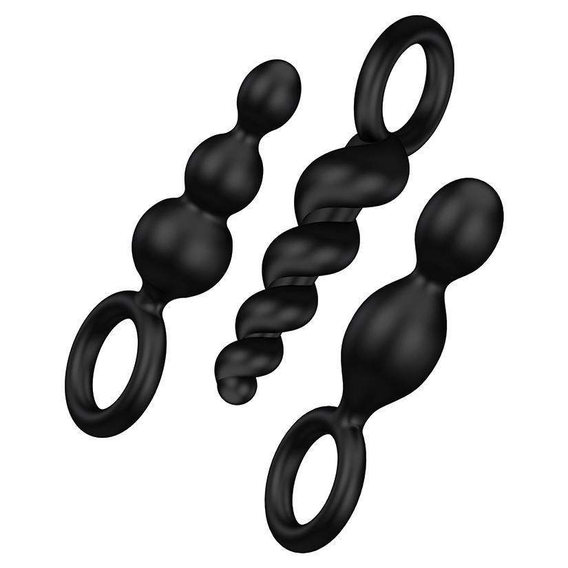 Satisfyer Plus Set of 3 - Black - The Dildo Hub