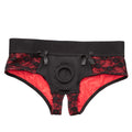 Scandal® Crotchless Pegging Harness Panty Set - L/XL | CalExotics