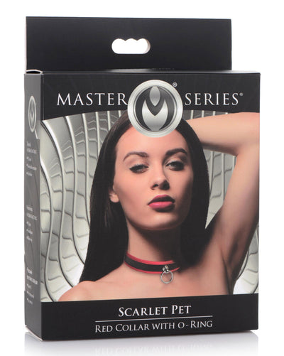 Scarlet Pet Red Collar with O-Ring - The Dildo Hub