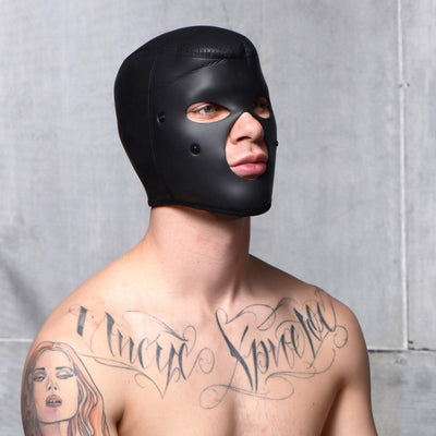 Scorpion Hood With Removable Blindfold and Face Mask - The Dildo Hub