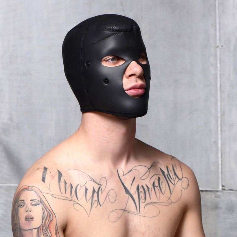 Scorpion Hood With Removable Blindfold and Face Mask - The Dildo Hub