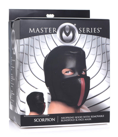 Scorpion Hood With Removable Blindfold and Face Mask - The Dildo Hub