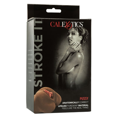 Pocket Pussy Stroke It Pussy - Brown | CalExotics  from CalExotics