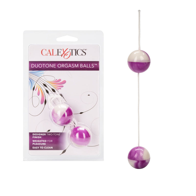Duotone Orgasm Kegel Balls - Purple & White | CalExotics  from The Dildo Hub