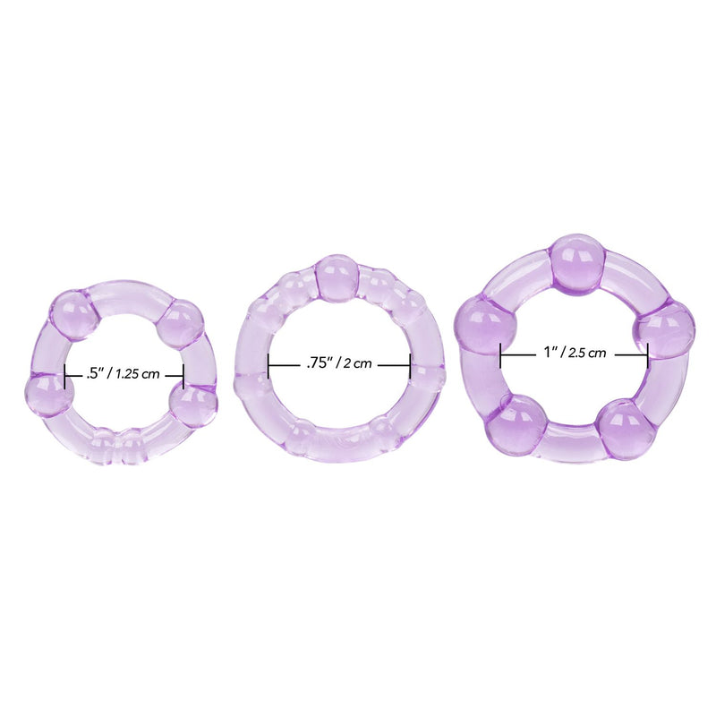 Island Cock Ring Set - Purple | CalExotics  from CalExotics