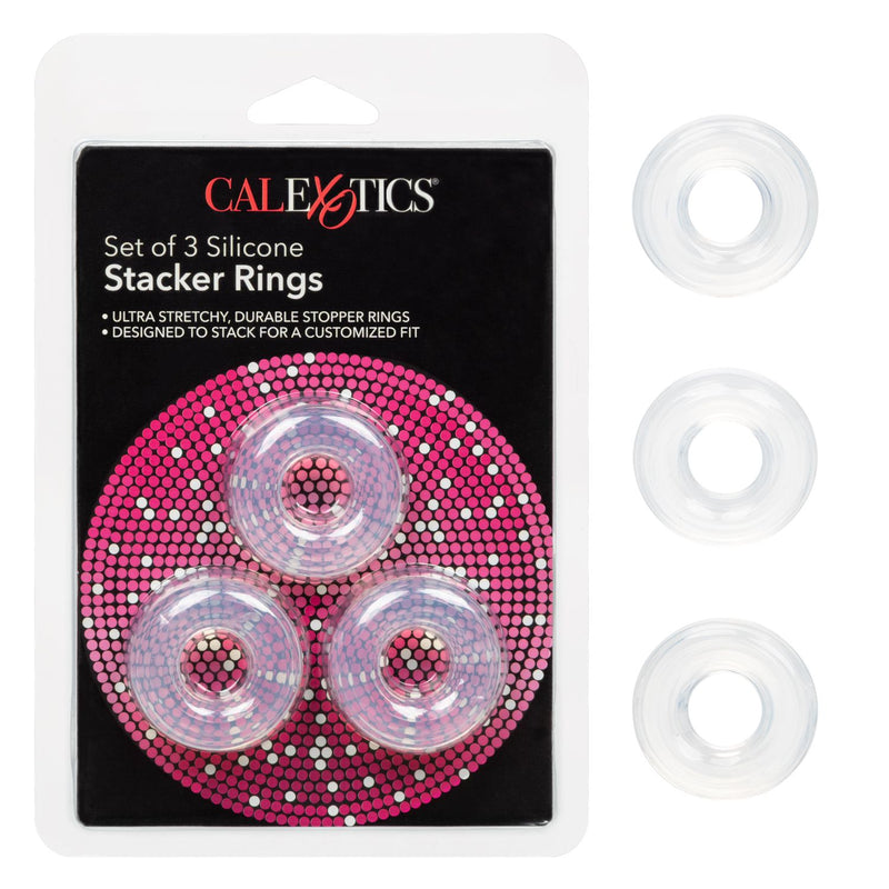 Set of 3 Silicone Stacker Cock Rings | CalExotics  from The Dildo Hub