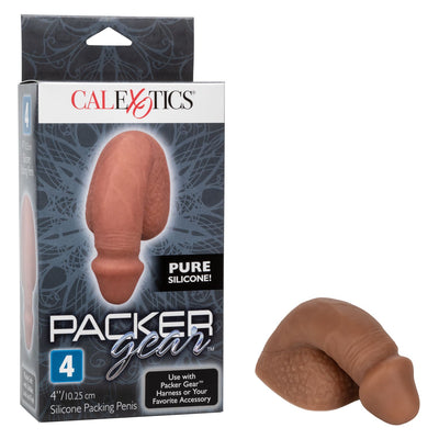 Packer Gear 4 inch. Silicone Packing Penis - Brown | CalExotics  from The Dildo Hub