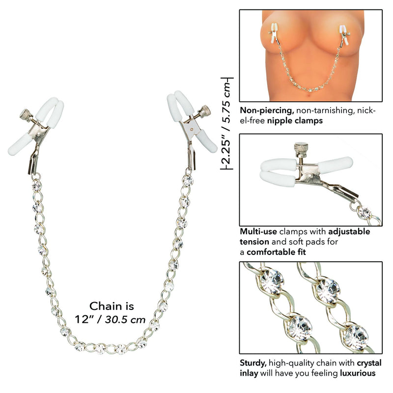 Nipple Play Crystal Chain Nipple Clamps | CalExotics  from CalExotics