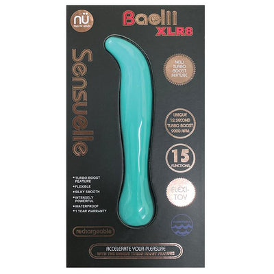 Sensuelle Baelii XLR8 Turbo Flexi Vibrator -Electric Blue - The Dildo Hub