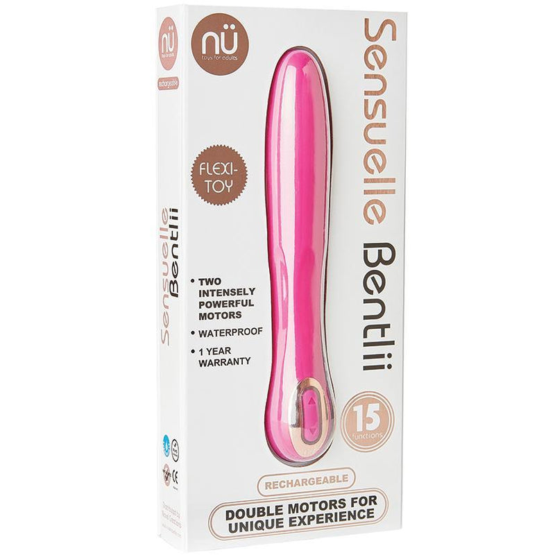 Sensuelle Bentlii 15 Function Double Motor Vibrator - Magenta - The Dildo Hub