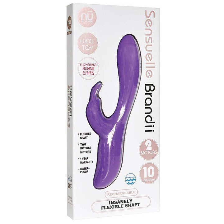 Sensuelle Brandii 10 Function Double Motor Flexible Saft Vibrator - Purple - The Dildo Hub