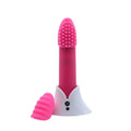 Sensuelle Point Plus 20-function Rechargable Silicone Bullet Vibrator With Textured Tips - Pink