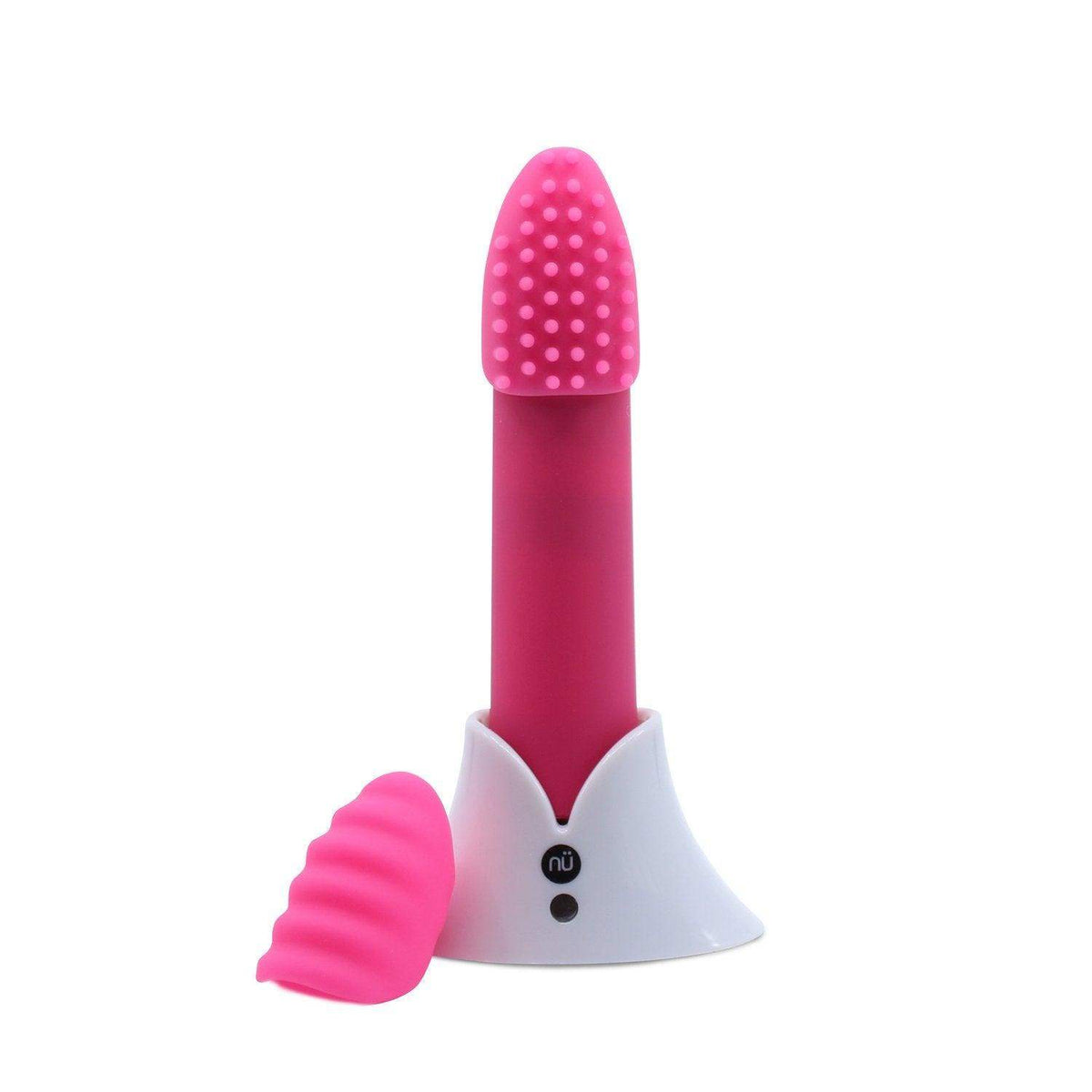 Sensuelle Point Plus 20-function Rechargable Silicone Bullet Vibrator With Textured Tips - Pink - The Dildo Hub