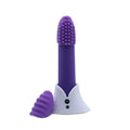 Sensuelle Point Plus 20-function Rechargable Silicone Bullet Vibrator With Textured Tips - Purple