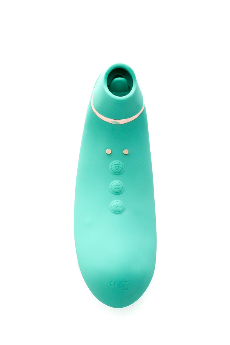 Sensuelle Trinitii 26 Function Flickering Tongue Vibrator With Suction - Electric Blue - The Dildo Hub