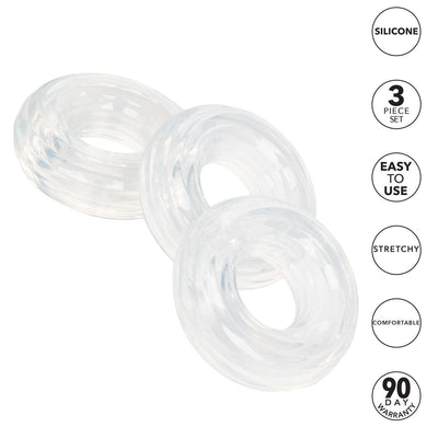 Set of 3 Silicone Stacker Cock Rings | CalExotics - The Dildo Hub