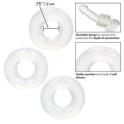 Set of 3 Silicone Stacker Cock Rings | CalExotics - The Dildo Hub