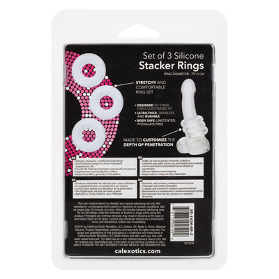 Set of 3 Silicone Stacker Cock Rings | CalExotics - The Dildo Hub