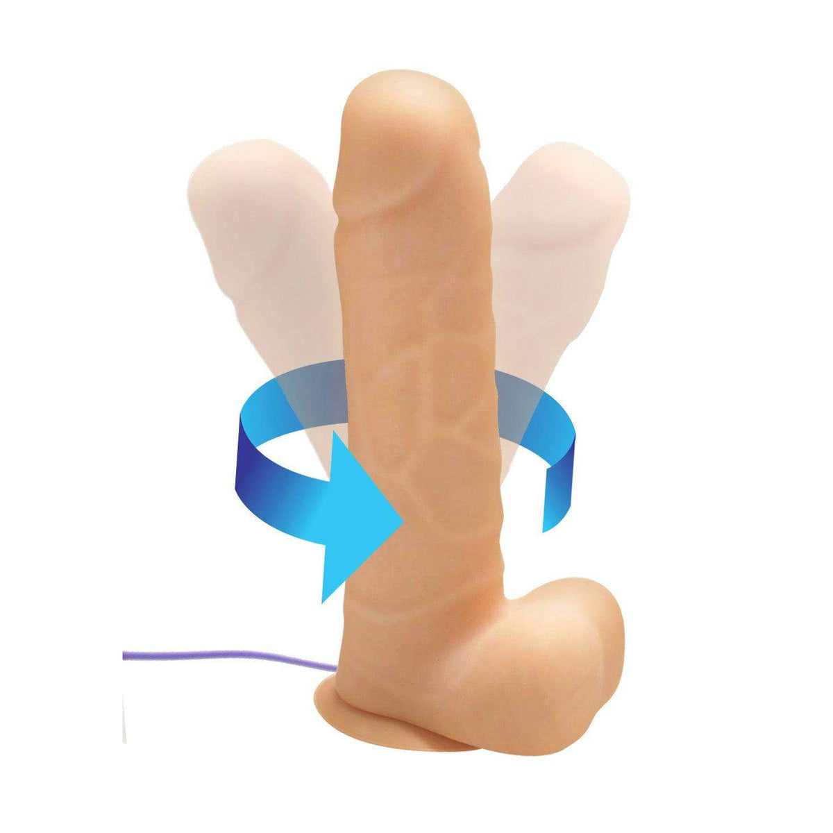 SexFlesh Turning Tom Rotating Dildo - The Dildo Hub