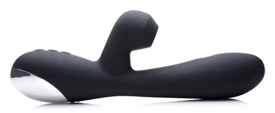 Shegasm 5 Star 7X Suction Come-Hither Silicone Rabbit - Black - The Dildo Hub