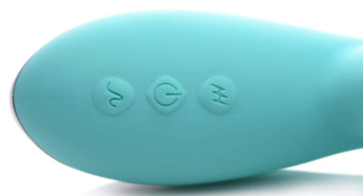 Shegasm 5 Star 7X Suction Come-Hither Silicone Rabbit - Teal - The Dildo Hub