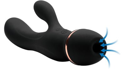 Shegasm Supreme 3 in 1 Silicone Suction Rabbit Vibe - The Dildo Hub