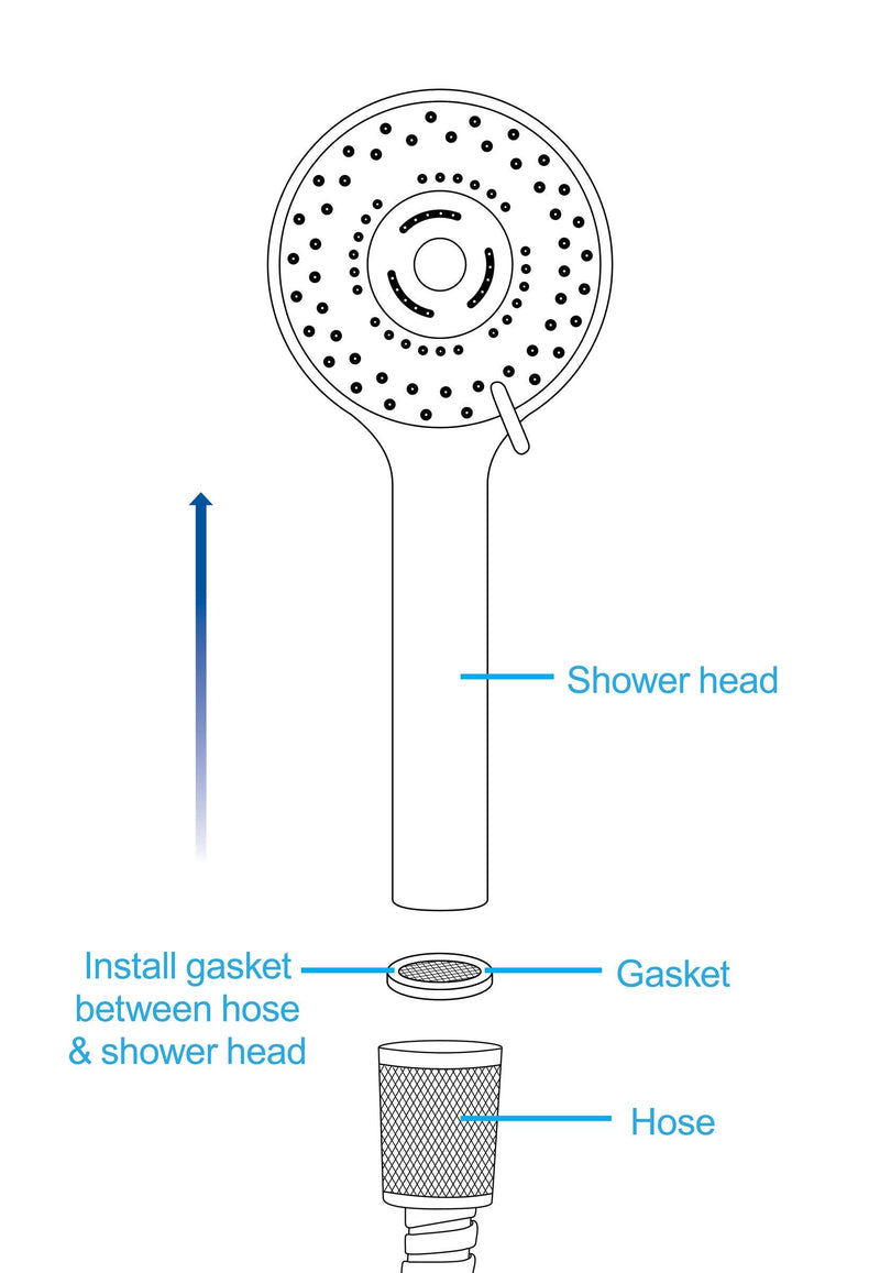 Shower Head with Silicone Enema Nozzle - The Dildo Hub