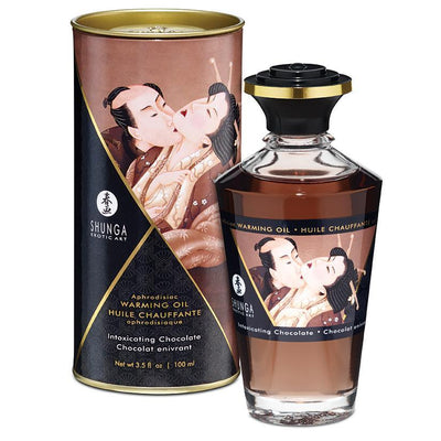 Shunga Aphrodisiac Warming Oil - Intoxicating Chocolate 3.5 fl.oz. - The Dildo Hub