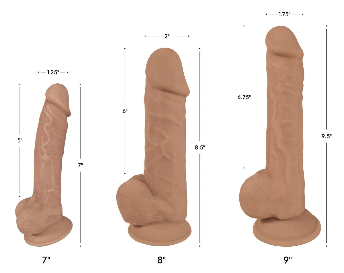 Silexpan Hypoallergenic Light Silicone Dildo with Balls - 9 Inch - The Dildo Hub