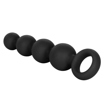 Silicone Booty Beads - Black - The Dildo Hub