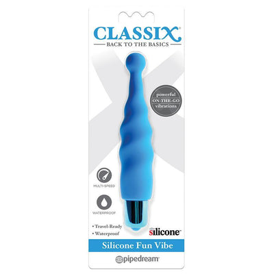 Silicone Fun Vibe - Blue - The Dildo Hub