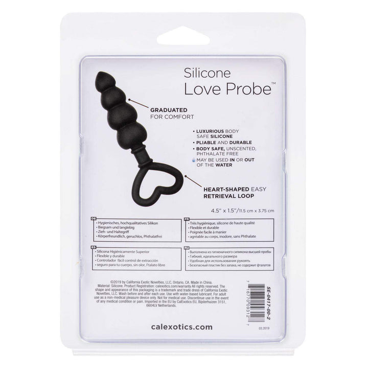 Silicone Love Probe-Black - The Dildo Hub