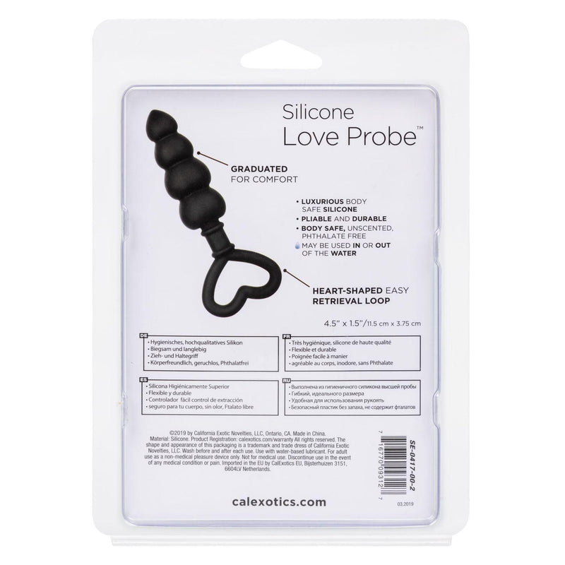 Silicone Love Probe-Black - The Dildo Hub