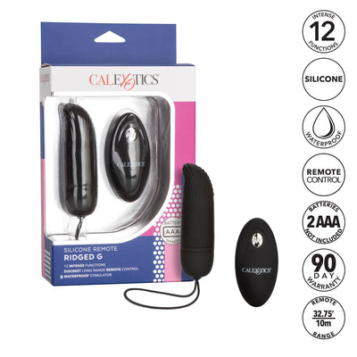 Silicone Remote Ridged G-Spot Bullet Vibrator | CalExotics - The Dildo Hub