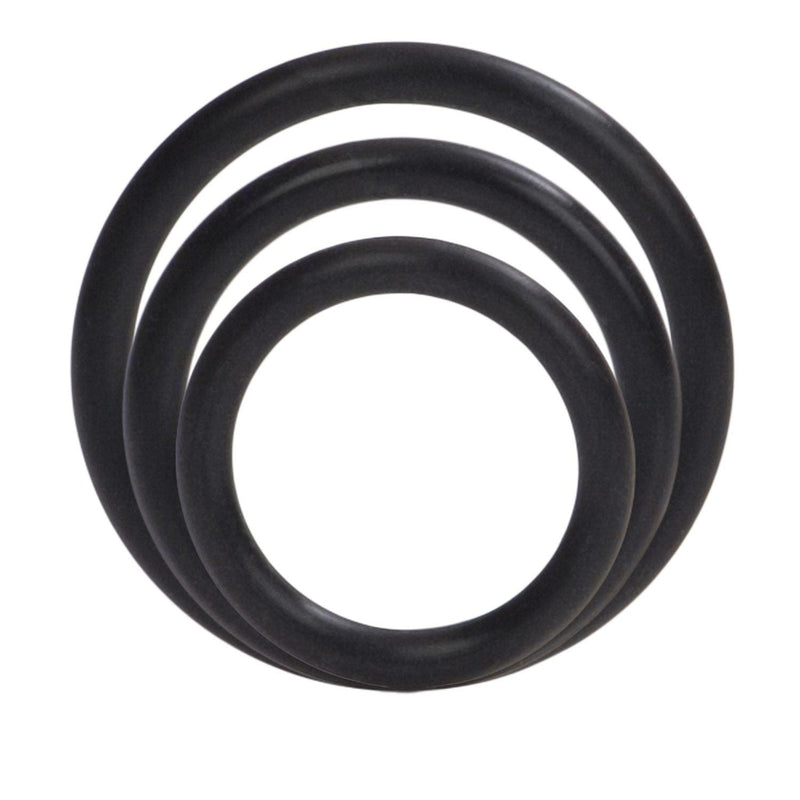 Silicone Support Cock Rings - Black | CalExotics - The Dildo Hub