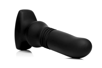 Silicone Vibrating and Thrusting Plug with Remote Control - The Dildo Hub