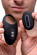 Silicone Vibrating Cock Ring with Remote Control