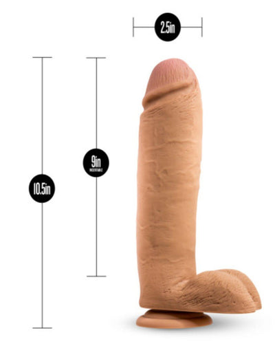 Silicone Willy's Silicone Dildo with Suction Cup-Mocha 10.5" - The Dildo Hub