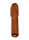 Skinsations Husky Lover Series 7 In. Vibrating Penis Extension- Brown | Hott Products