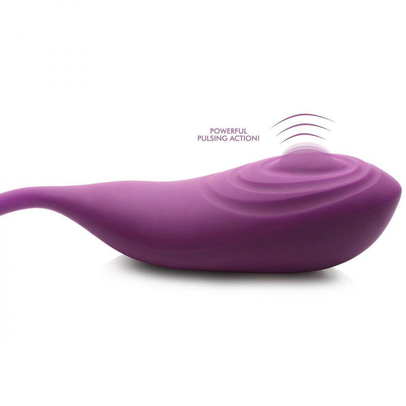 Slim Pulse 7X Pulsating Silicone Clit Stimulator and Vibrating Egg - The Dildo Hub