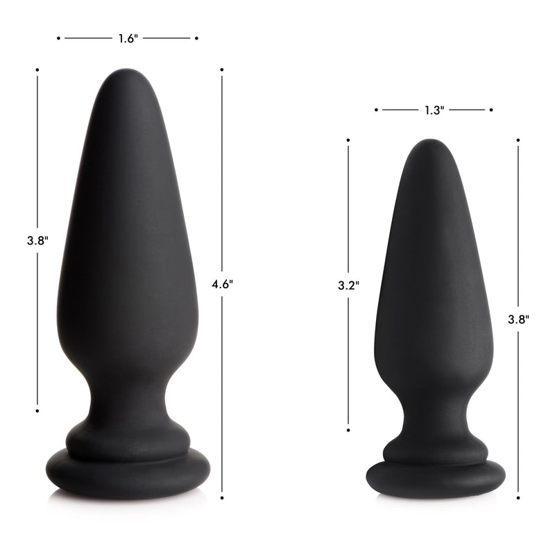 Small Anal Plug with Interchangeable Fox Tail - Black and White - The Dildo Hub