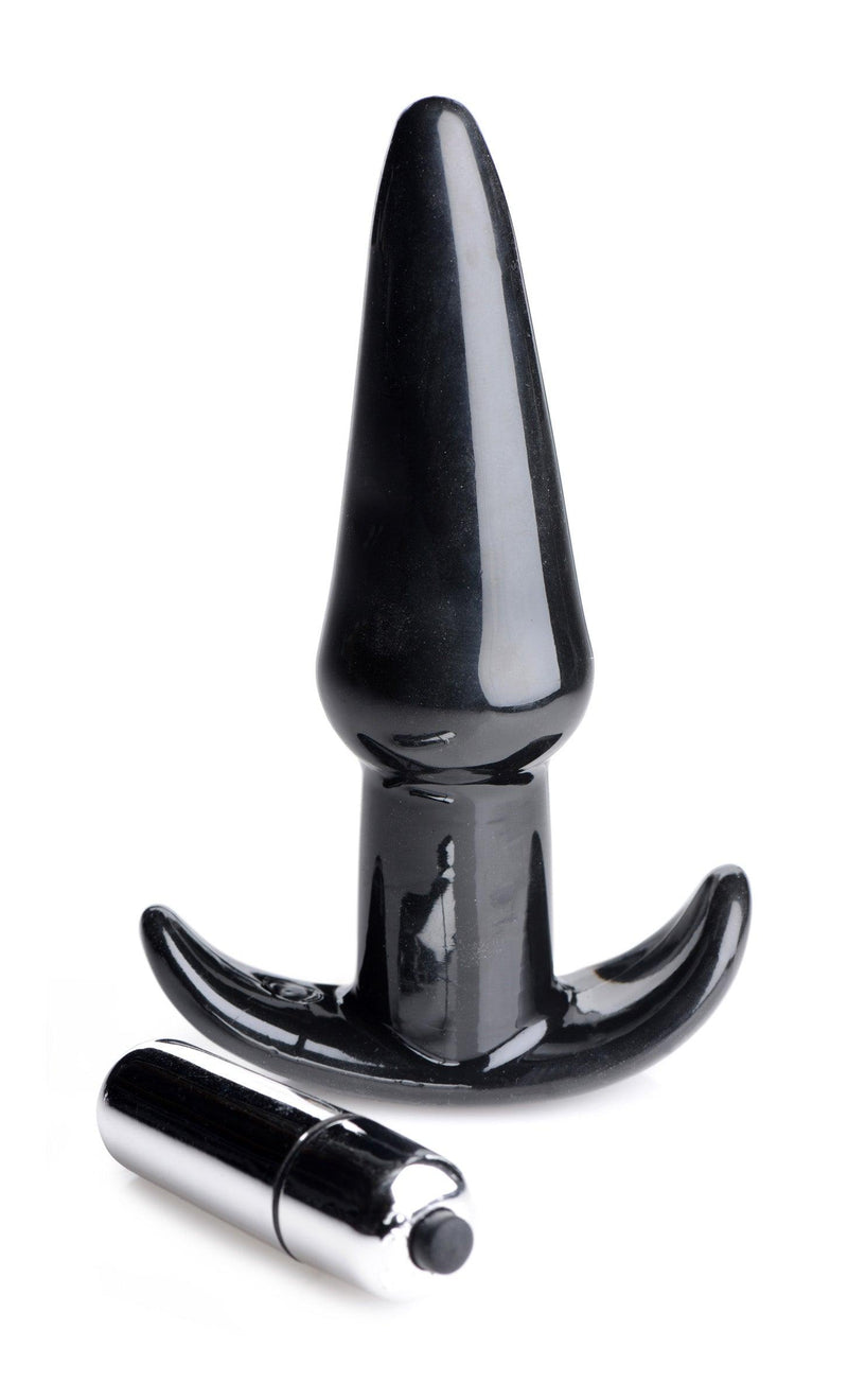 Smooth Vibrating Anal Plug - Black - The Dildo Hub