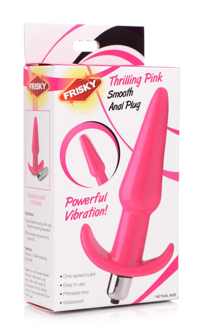 Smooth Vibrating Anal Plug - Pink - The Dildo Hub