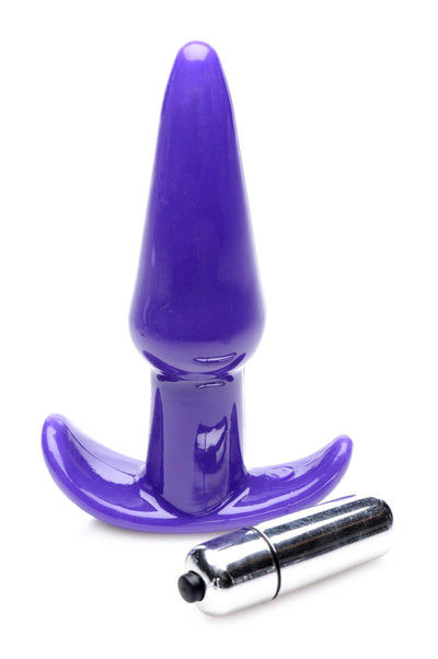 Smooth Vibrating Anal Plug - Purple - The Dildo Hub