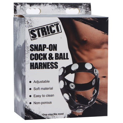 Snap-On Cock and Ball Harness - The Dildo Hub