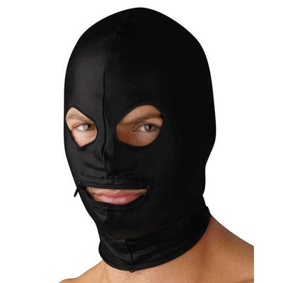 Spandex Zipper Mouth Hood with Eye Holes - The Dildo Hub