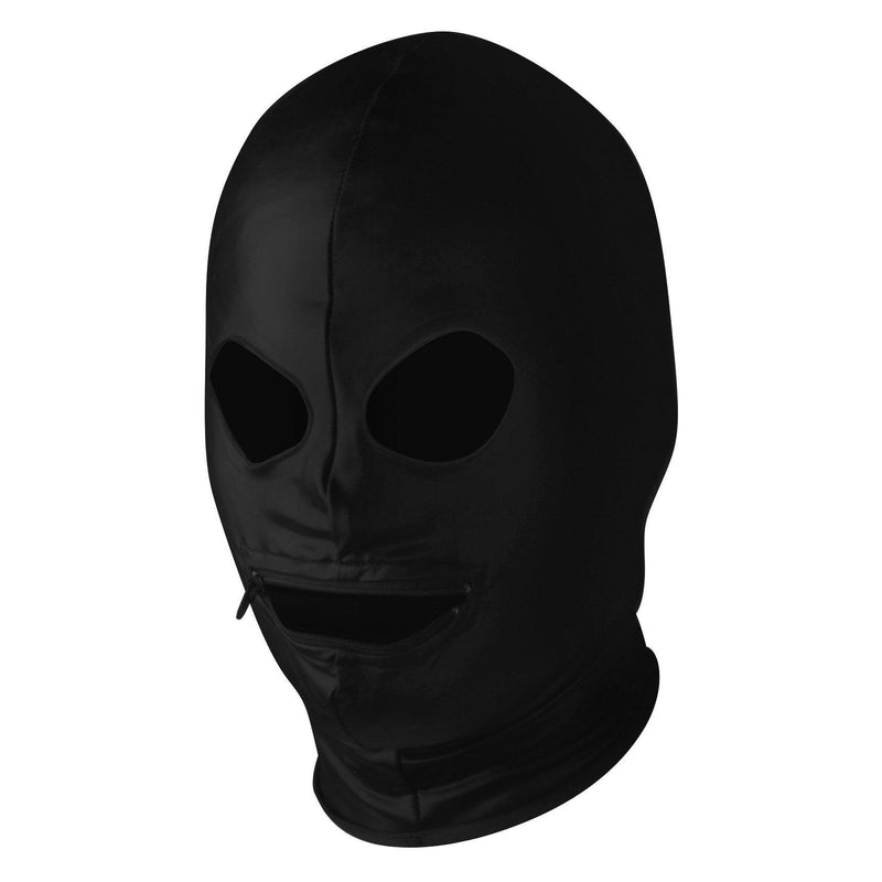 Spandex Zipper Mouth Hood with Eye Holes - The Dildo Hub